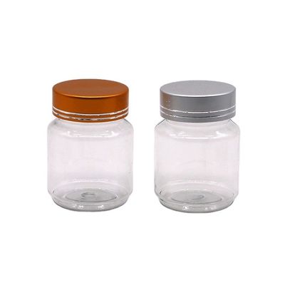 70ML PET食品グレード 繊細なプラスチック カプセル 錠剤 ボトル 金銀キャップ 輸出国