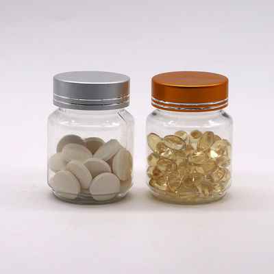 70ML PET食品グレード 繊細なプラスチック カプセル 錠剤 ボトル 金銀キャップ 輸出国
