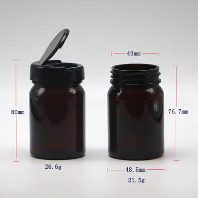 スクリーンプリント 80ML PET メディカル プラスチックのカプセル錠剤の再充填ボトル