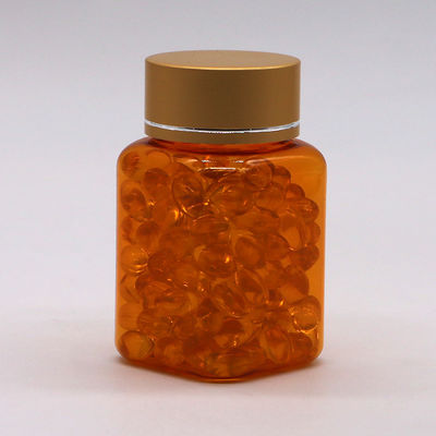 90ml/3OZ PET Square 黄色/オレンジ カプセル 錠剤 ボトル ローズ ゴールド カップ と 熱シール