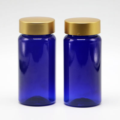 100ml PET カスタマイズされたカラー ステリル 再充填可能な薬剤 錠剤用のプラスチックボトル 錠剤 カプセル 金塗装のキャップ