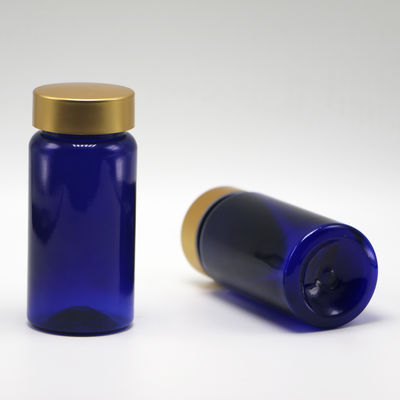 100ml PET カスタマイズされたカラー ステリル 再充填可能な薬剤 錠剤用のプラスチックボトル 錠剤 カプセル 金塗装のキャップ