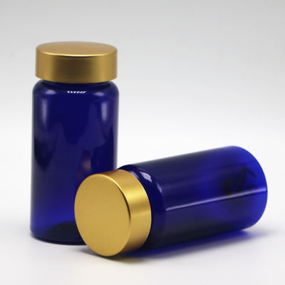 100ml PET カスタマイズされたカラー ステリル 再充填可能な薬剤 錠剤用のプラスチックボトル 錠剤 カプセル 金塗装のキャップ