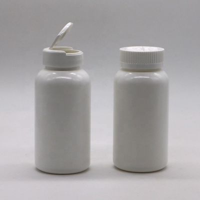 200ml 丸い形 HDPE プラスチック製の錠剤 蓋とPE素材を翻す