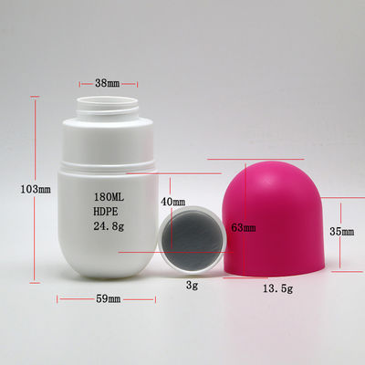 コラー素材 HDPE カプセル形 6オンス スクリューキャップ付き 空のマットプラスチックボトル