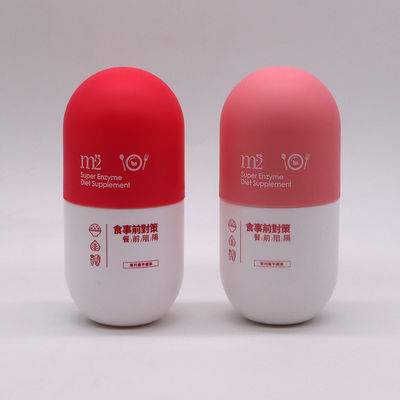 コラー素材 HDPE カプセル形 6オンス スクリューキャップ付き 空のマットプラスチックボトル