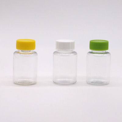 薬剤錠剤を安全に保管するための透明な25ml PETプラスチックボトル