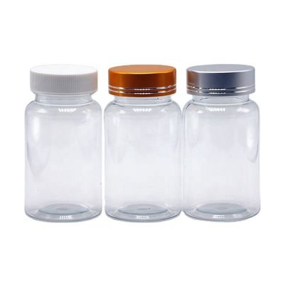 100ml/3.4oz 丸い形 薬の保管用のプラスチック製 PETカプセル錠剤ボトル